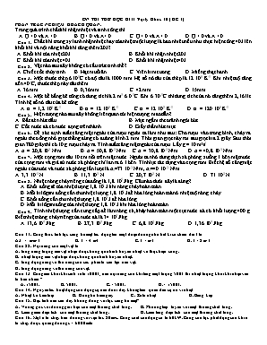 Bộ đề ôn thi thử học kì II môn Vật lý Khôi 10